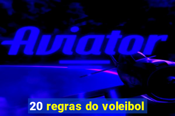 20 regras do voleibol